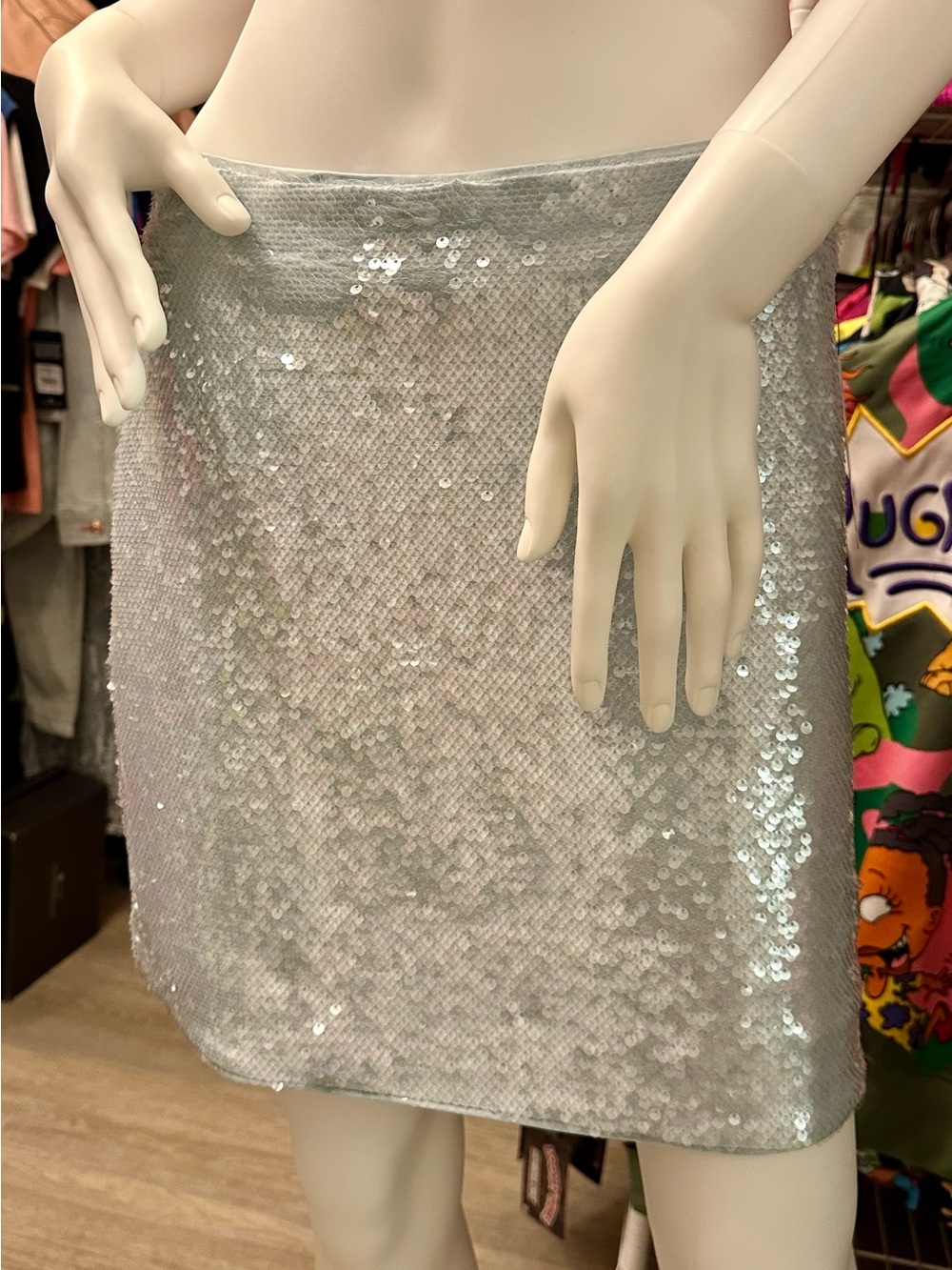 Guess skirt M sequin grey